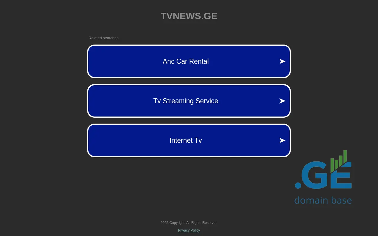 Screenshot of the site tvnews.ge