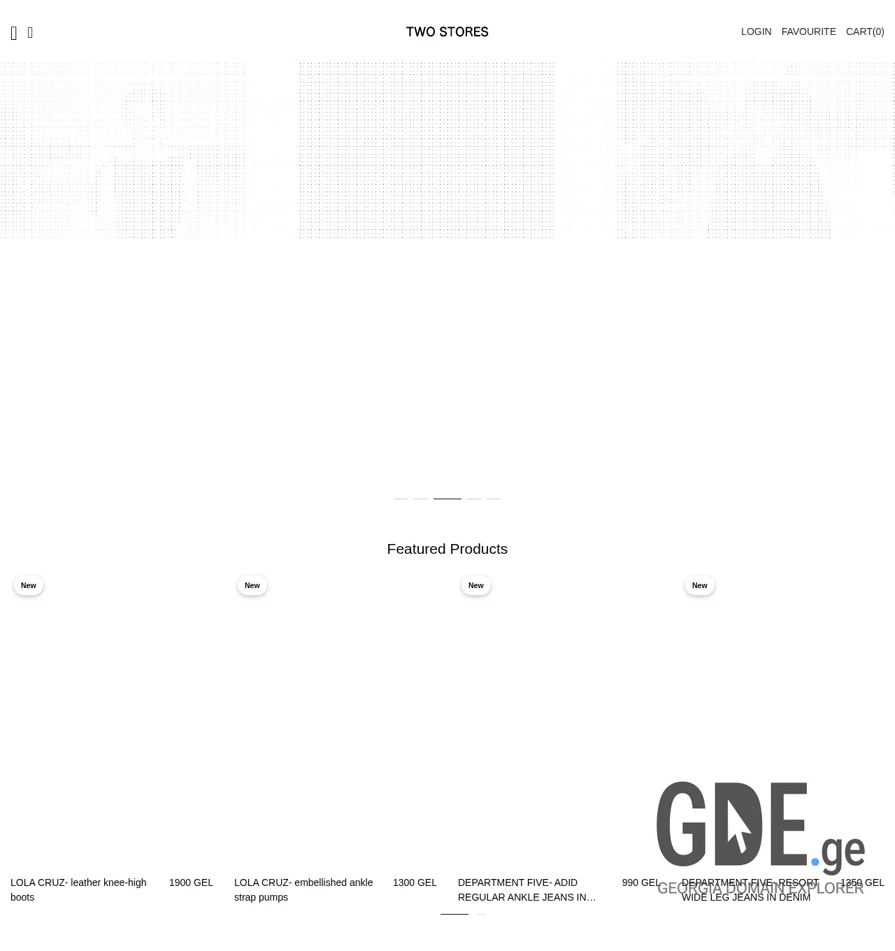 Screenshot of the site twostores.ge at 2025-12-03