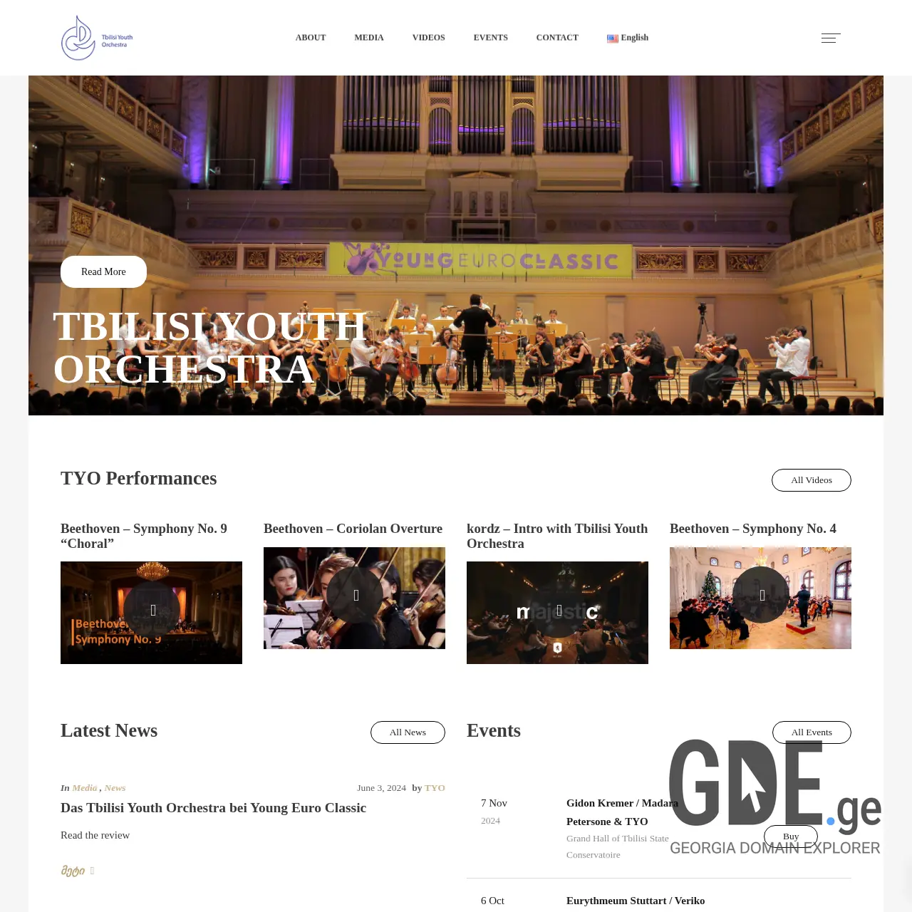 Screenshot of the site tyo.ge at 2025-12-15