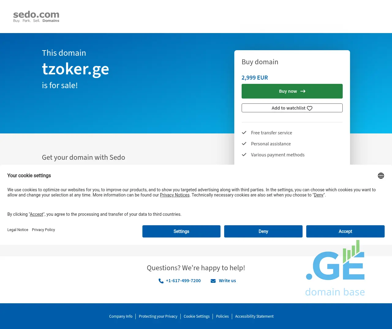 Screenshot of the site tzoker.ge