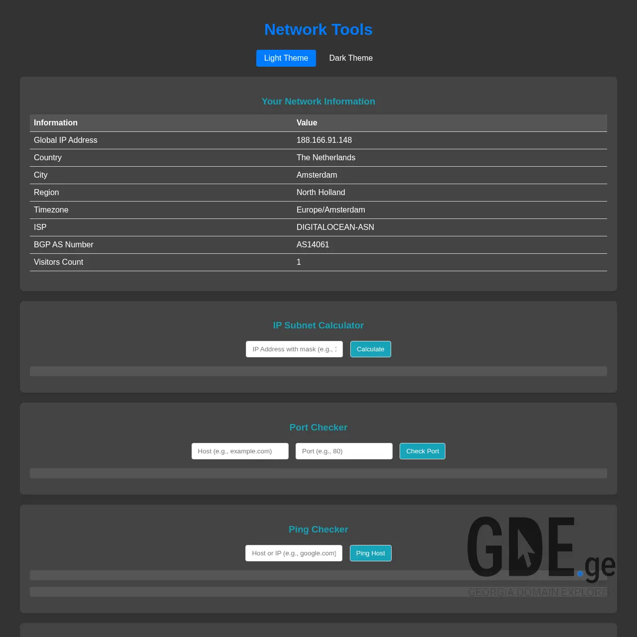 Screenshot of the site udp.ge at 2025-12-14