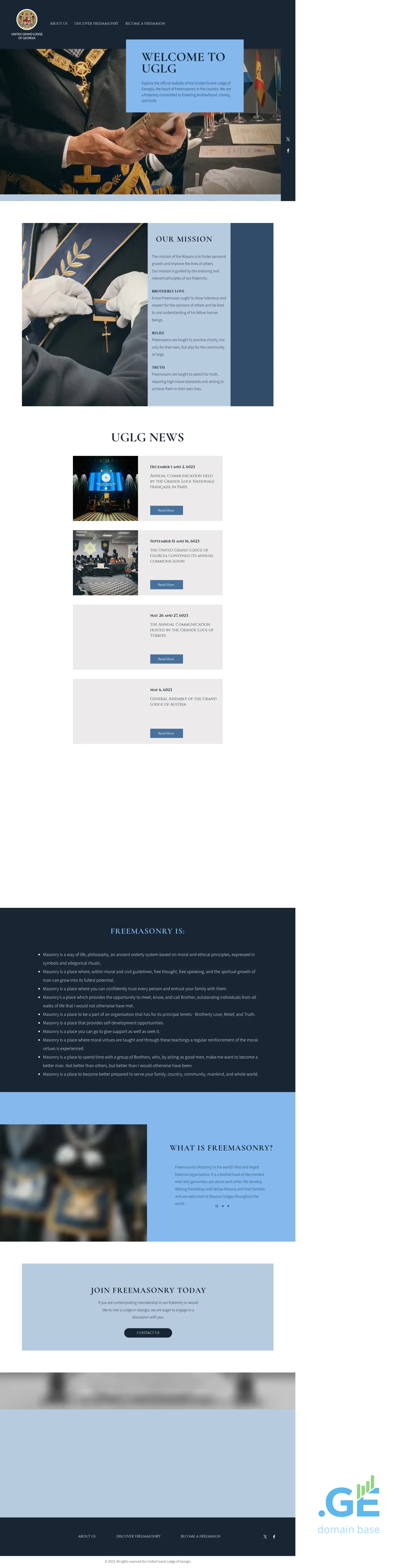 Screenshot of the site uglg.ge