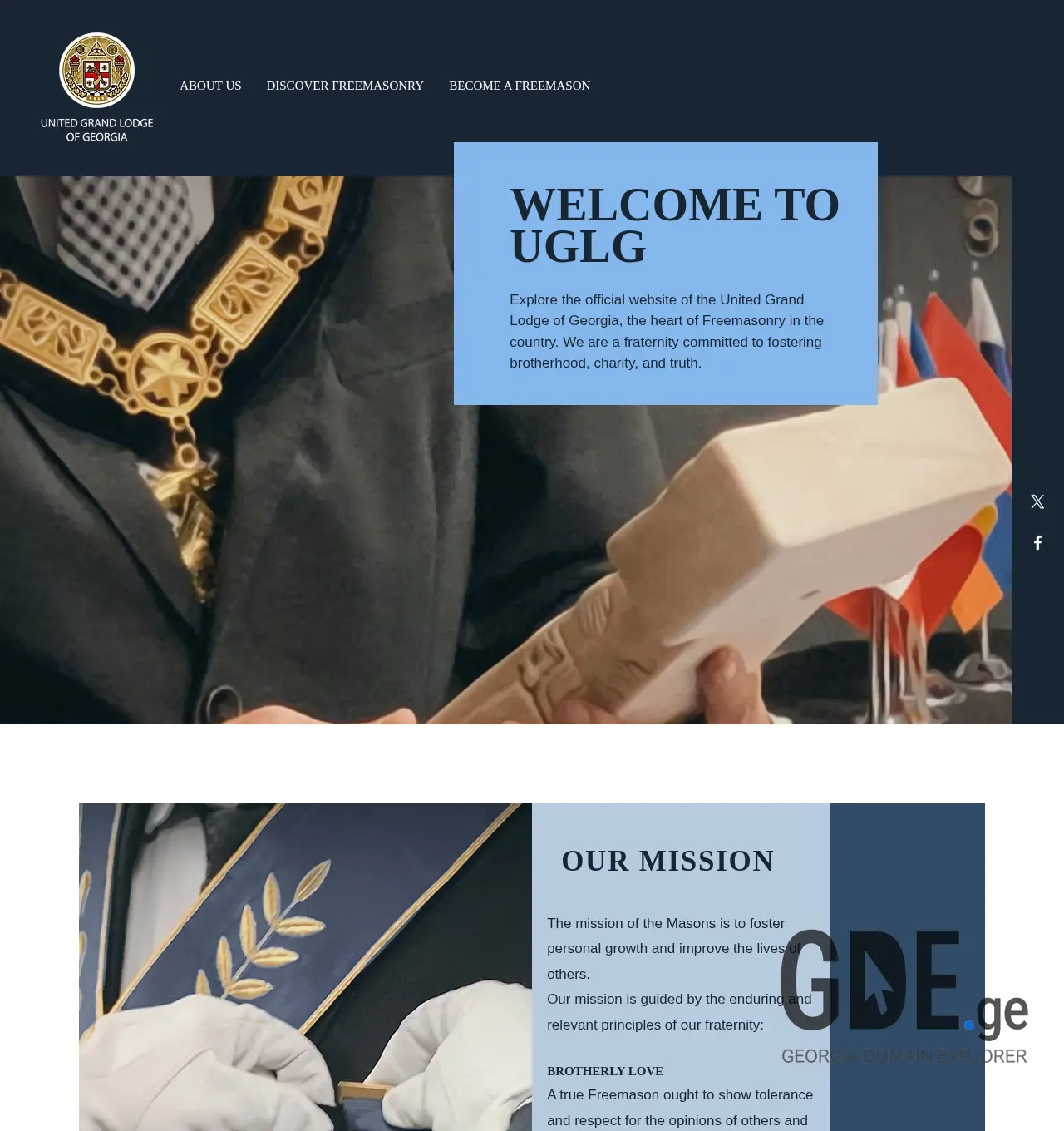 Screenshot of the site uglg.ge at 2025-12-03
