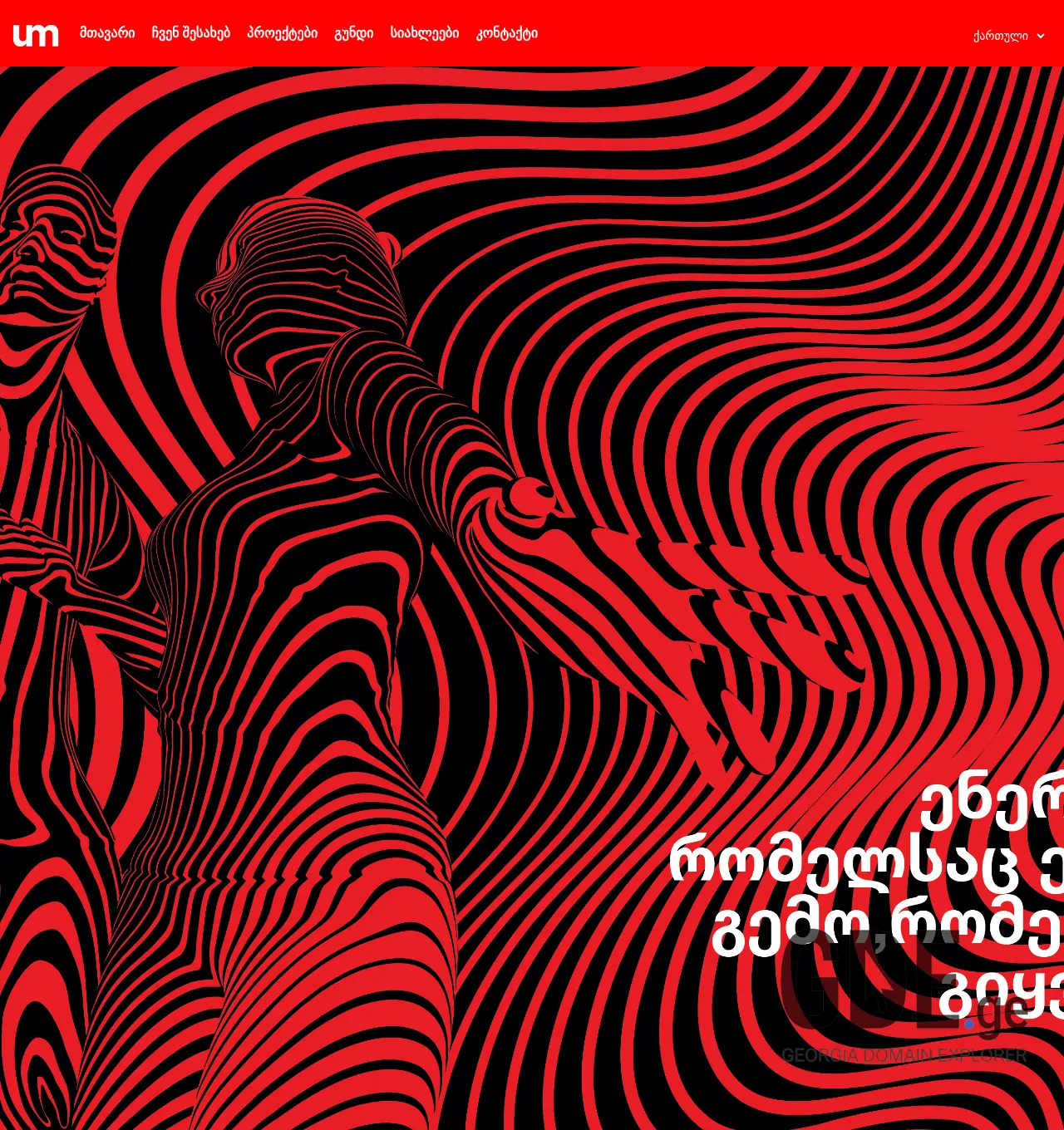 Screenshot of the site umww.com.ge at 2025-11-29