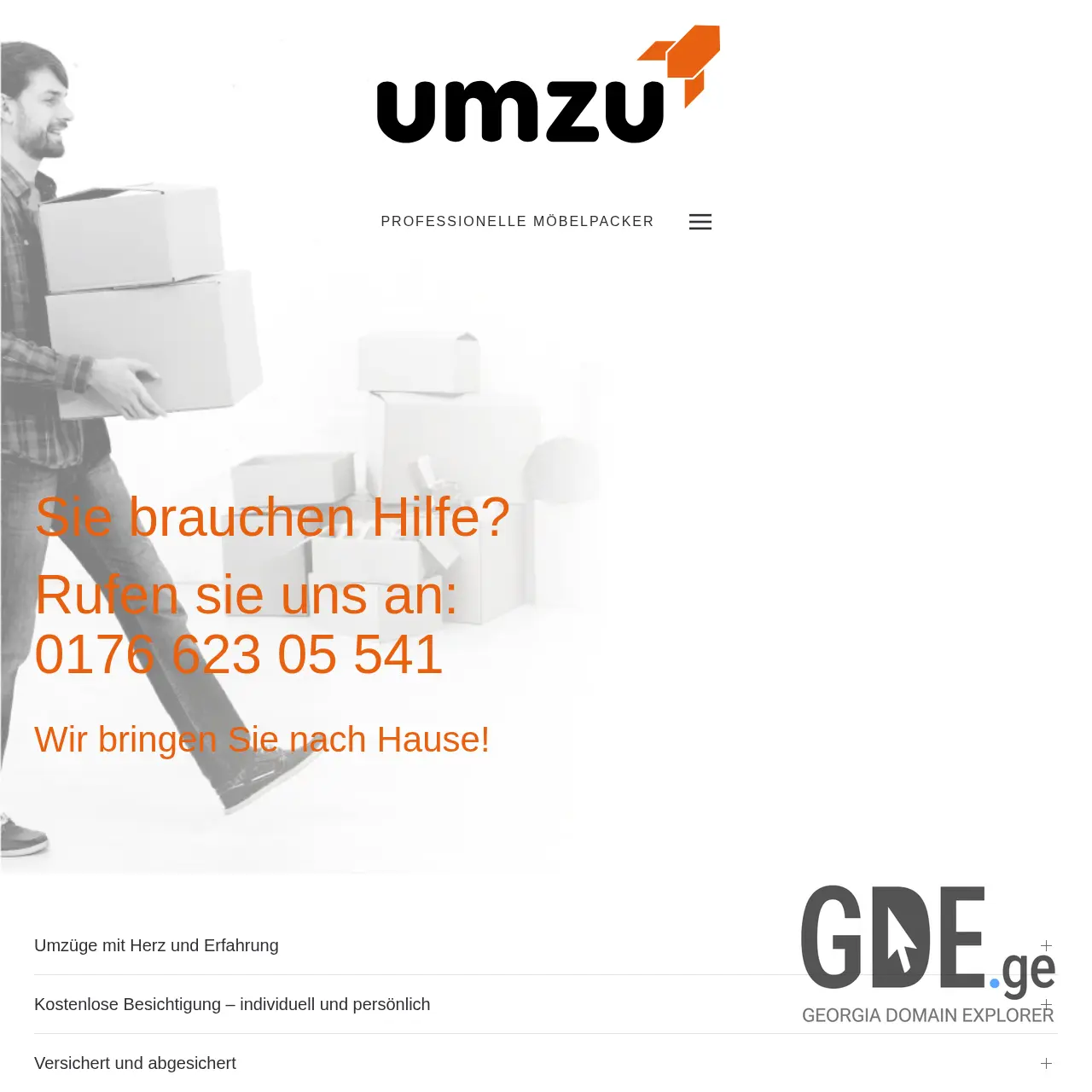 Screenshot of the site umzu.ge at 2025-12-13