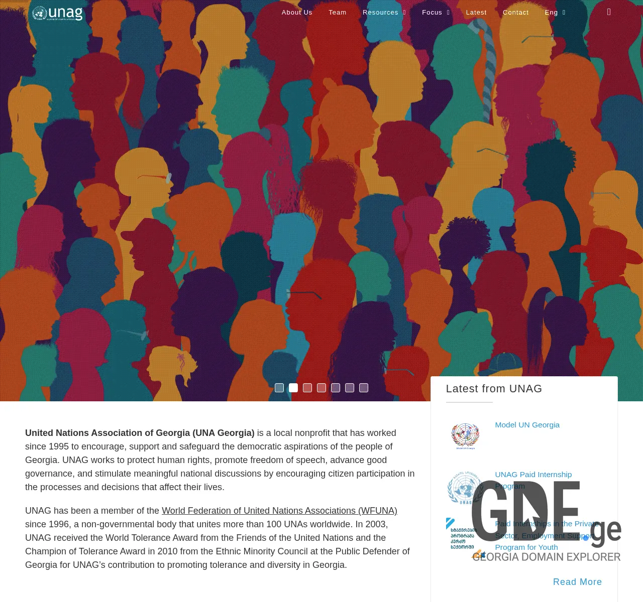 Screenshot of the site una.ge at 2025-11-26