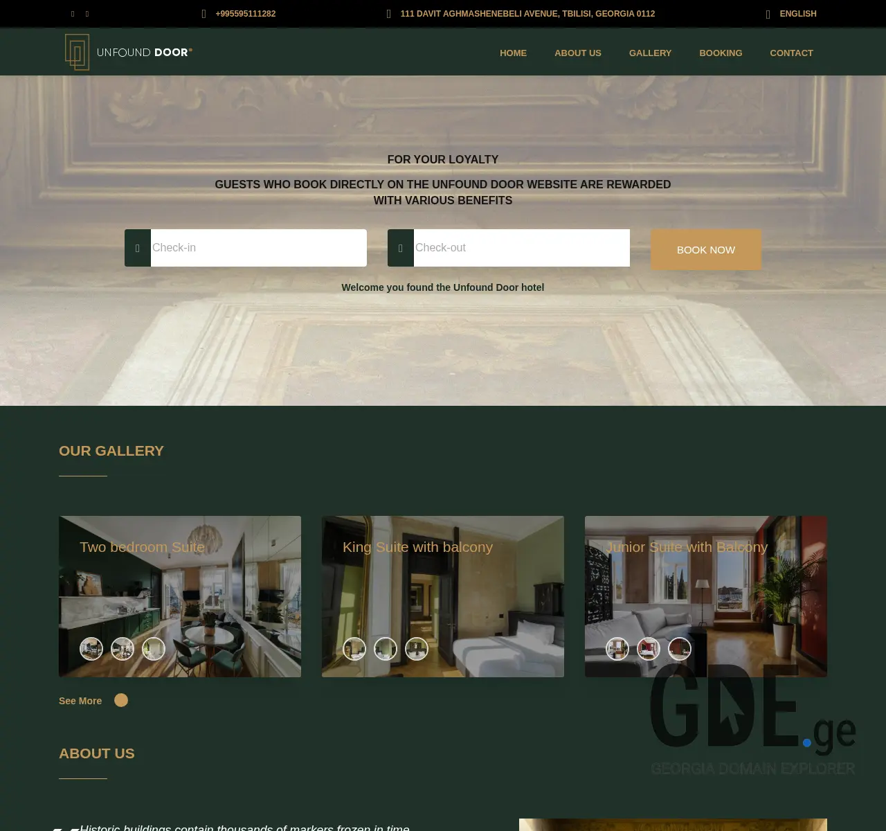 Screenshot of the site unfounddoor.ge at 2025-11-25