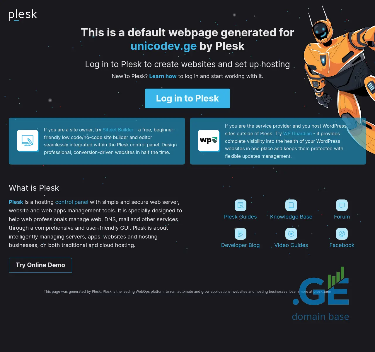 Screenshot of the site unicodev.ge at 2025-11-06
