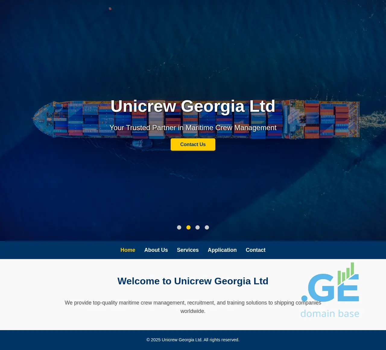 Screenshot of the site unicrew.ge