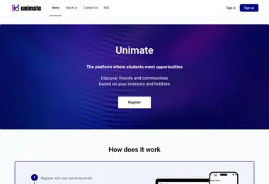 Скриншот unimate.ge