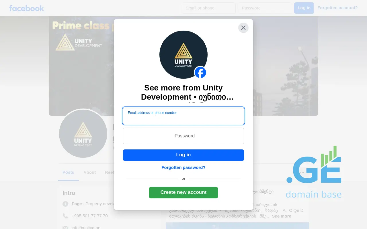Screenshot of the site unityd.ge