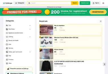 Screenshot of unlim.ge