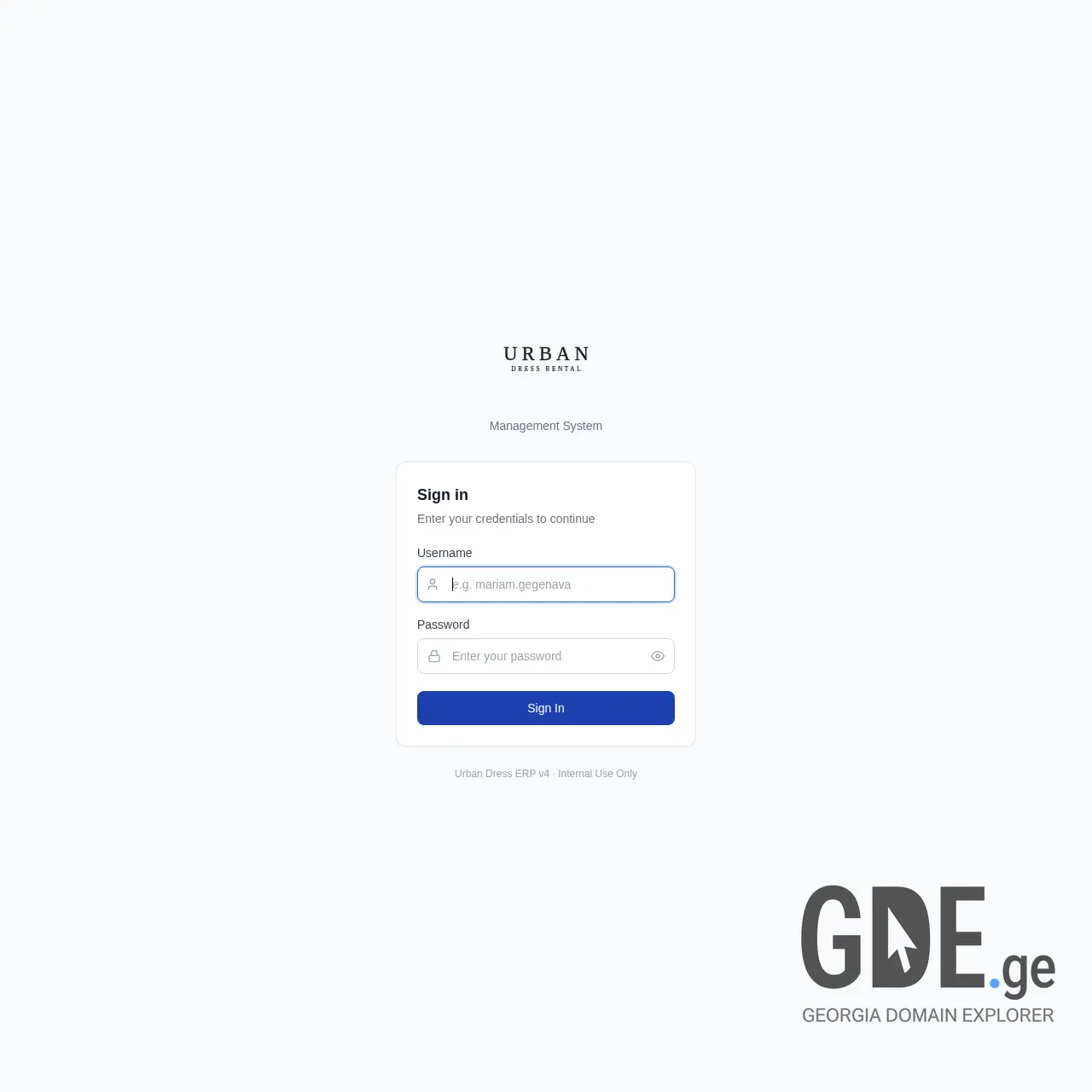 Screenshot of the site urbandress.ge at 2026-02-18