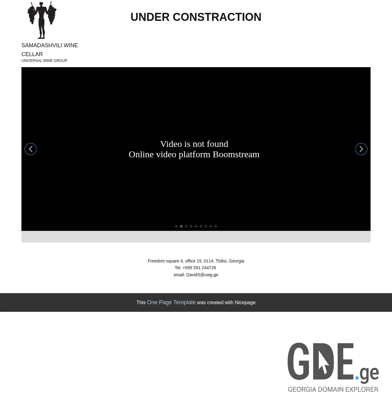 Screenshot of the site uwg.ge at 2025-12-03