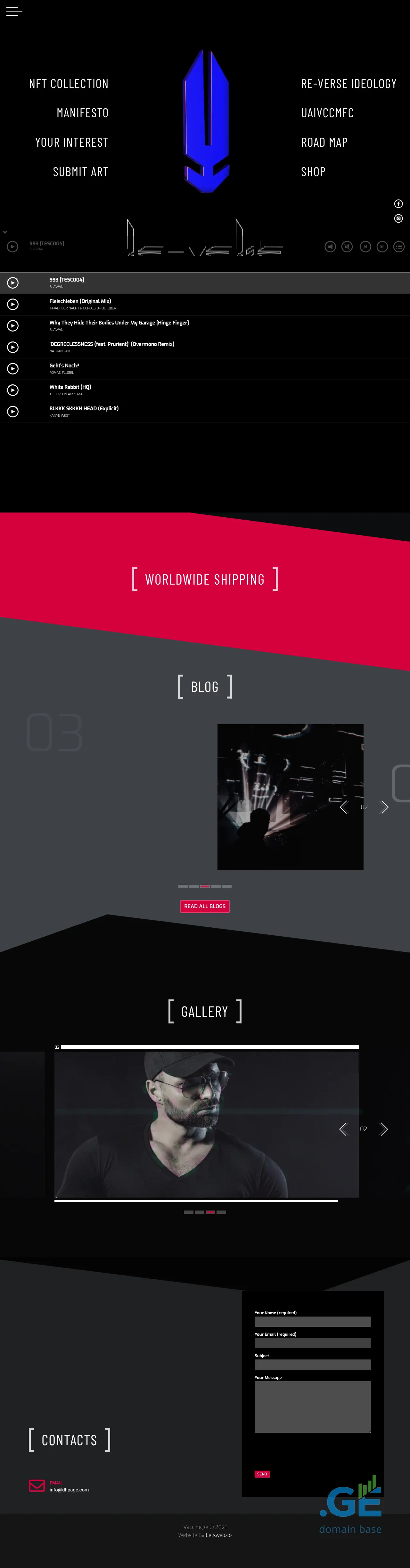 Screenshot of the site vaccine.ge