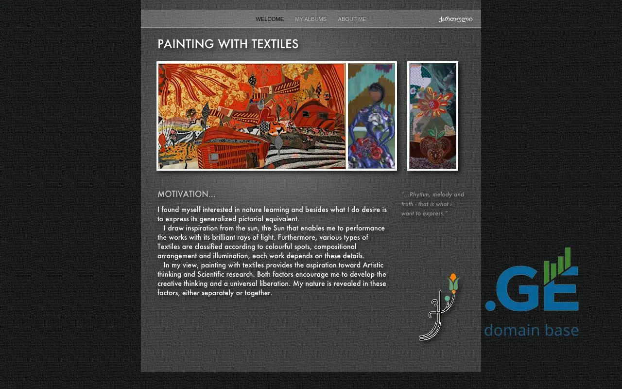 Screenshot of the site validaartdeco.ge