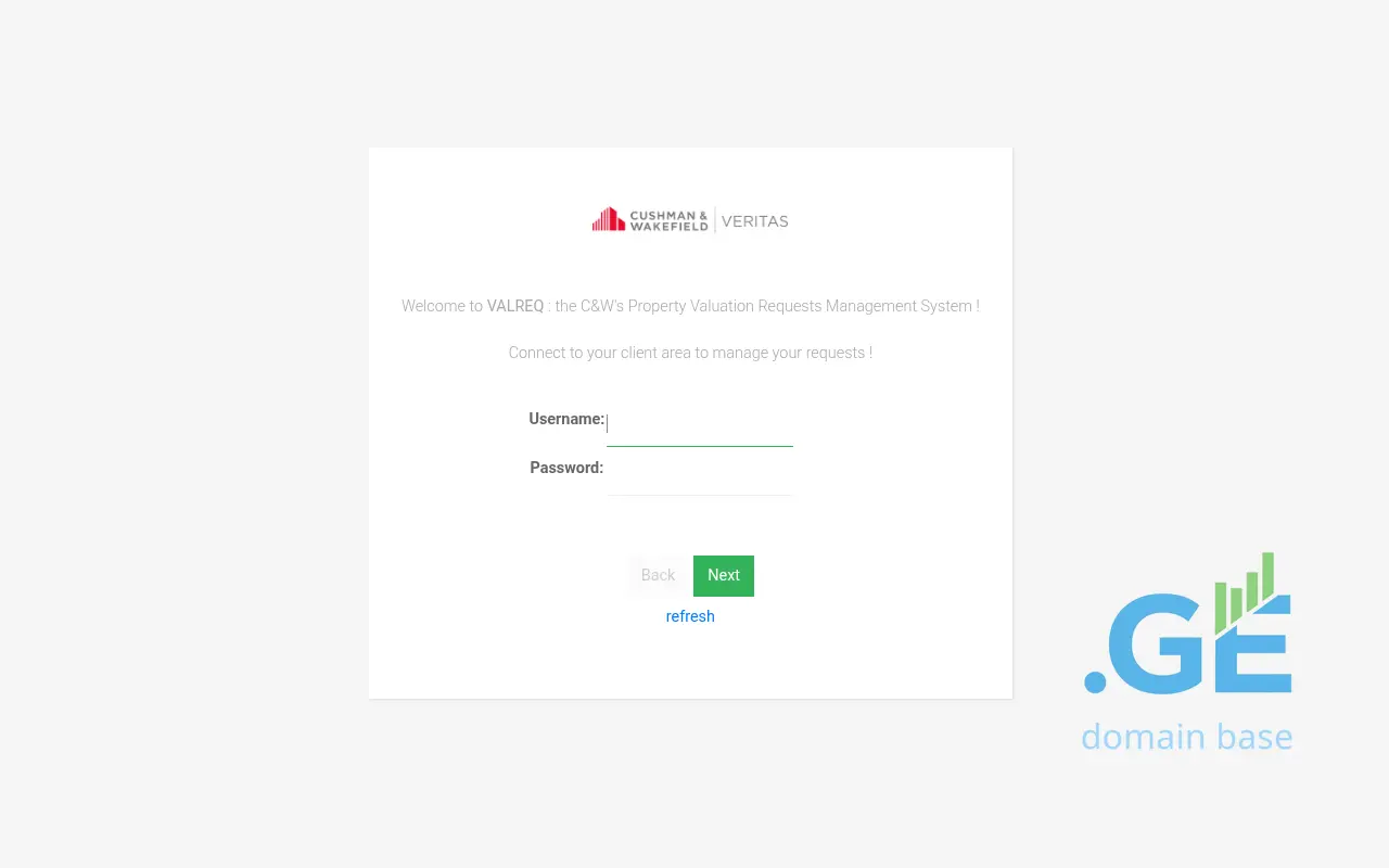 Screenshot of the site valreq.ge at 2025-09-18