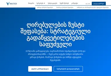 Screenshot of valytics.ge