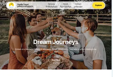 Скриншот vanillatravel.ge