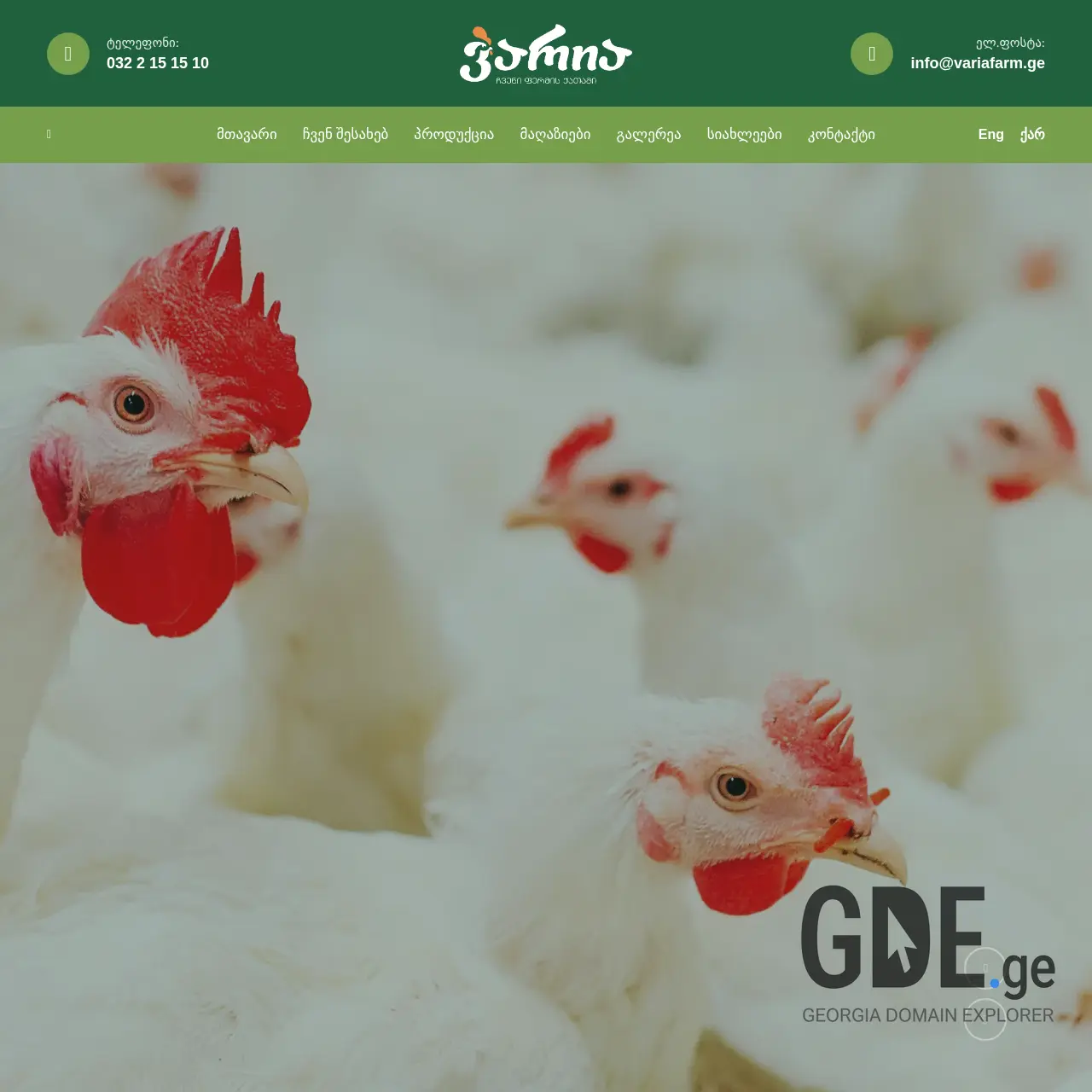 Screenshot of the site variafarm.ge at 2025-12-12