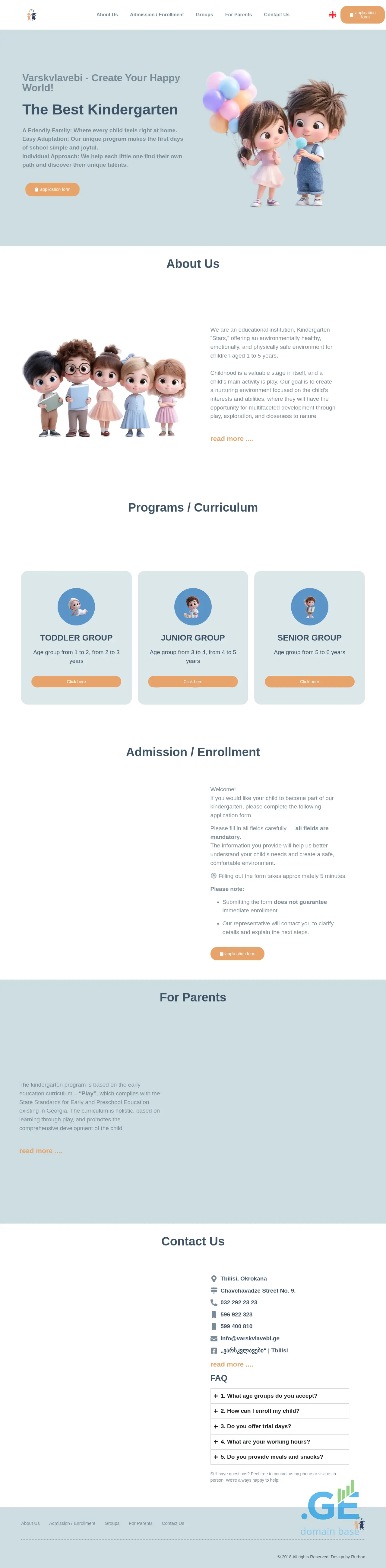 Screenshot of the site varskvlavebi.ge