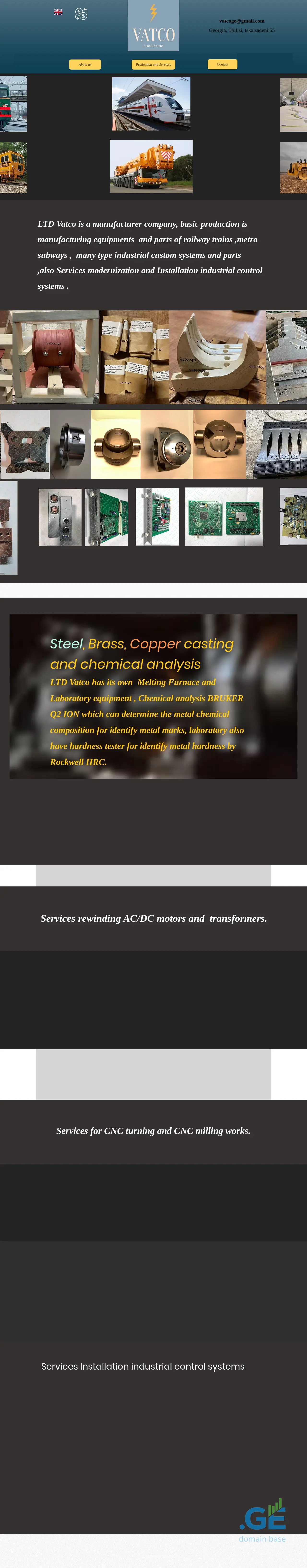 Screenshot of the site vatco.ge