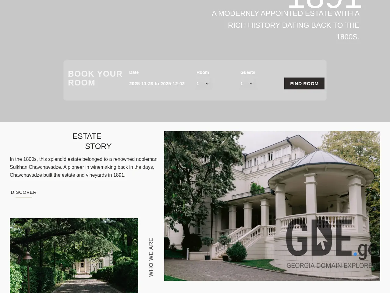 Screenshot of the site vazisubaniestate.ge at 2025-11-29