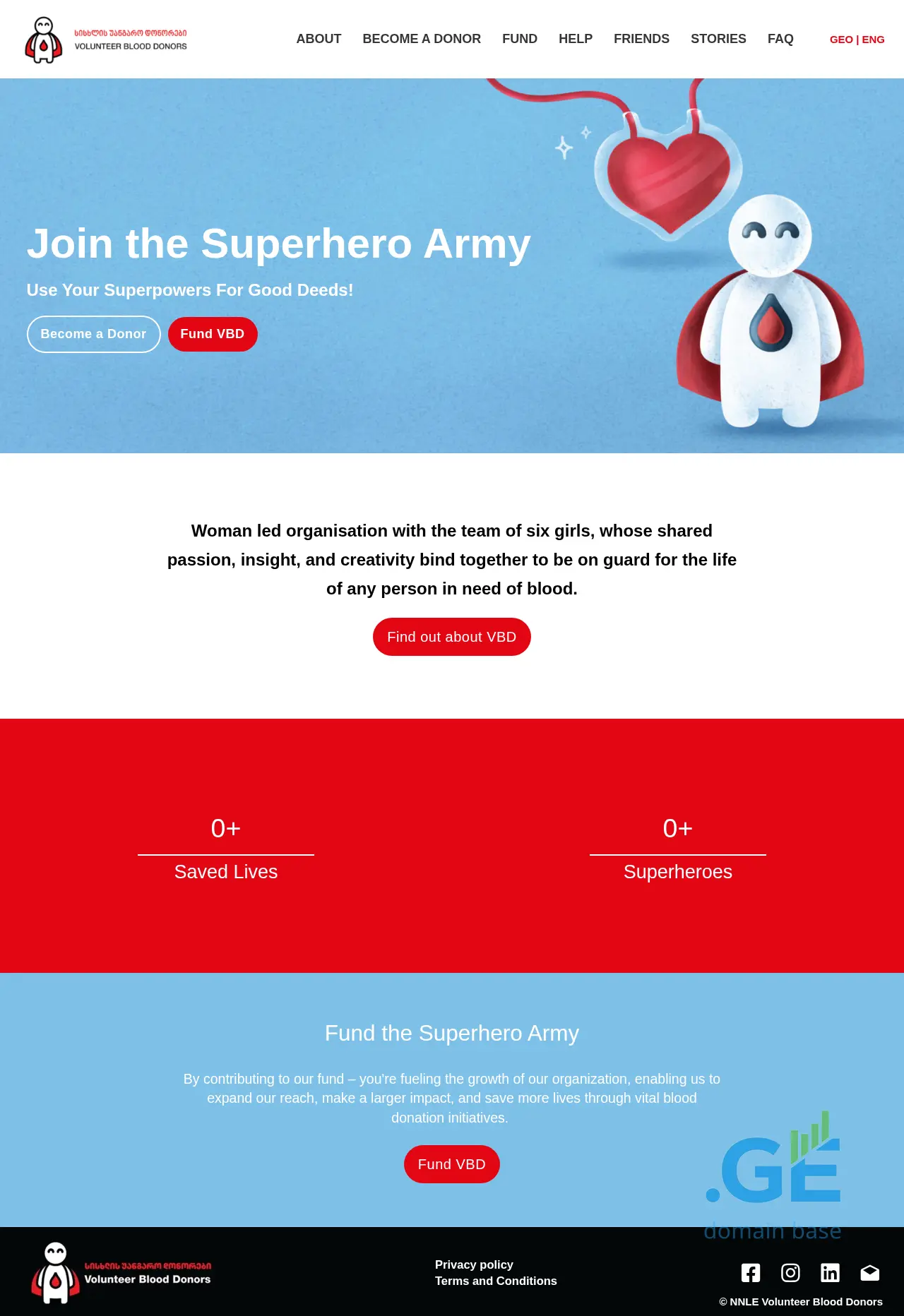 Screenshot of the site vbd.ge