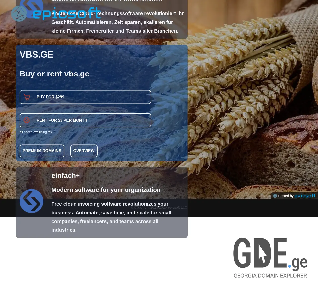 Screenshot of the site vbs.ge at 2025-11-25