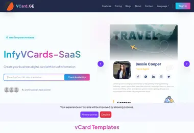 Screenshot of vcard.ge