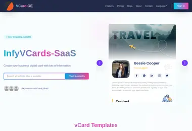 Screenshot of vcard.ge
