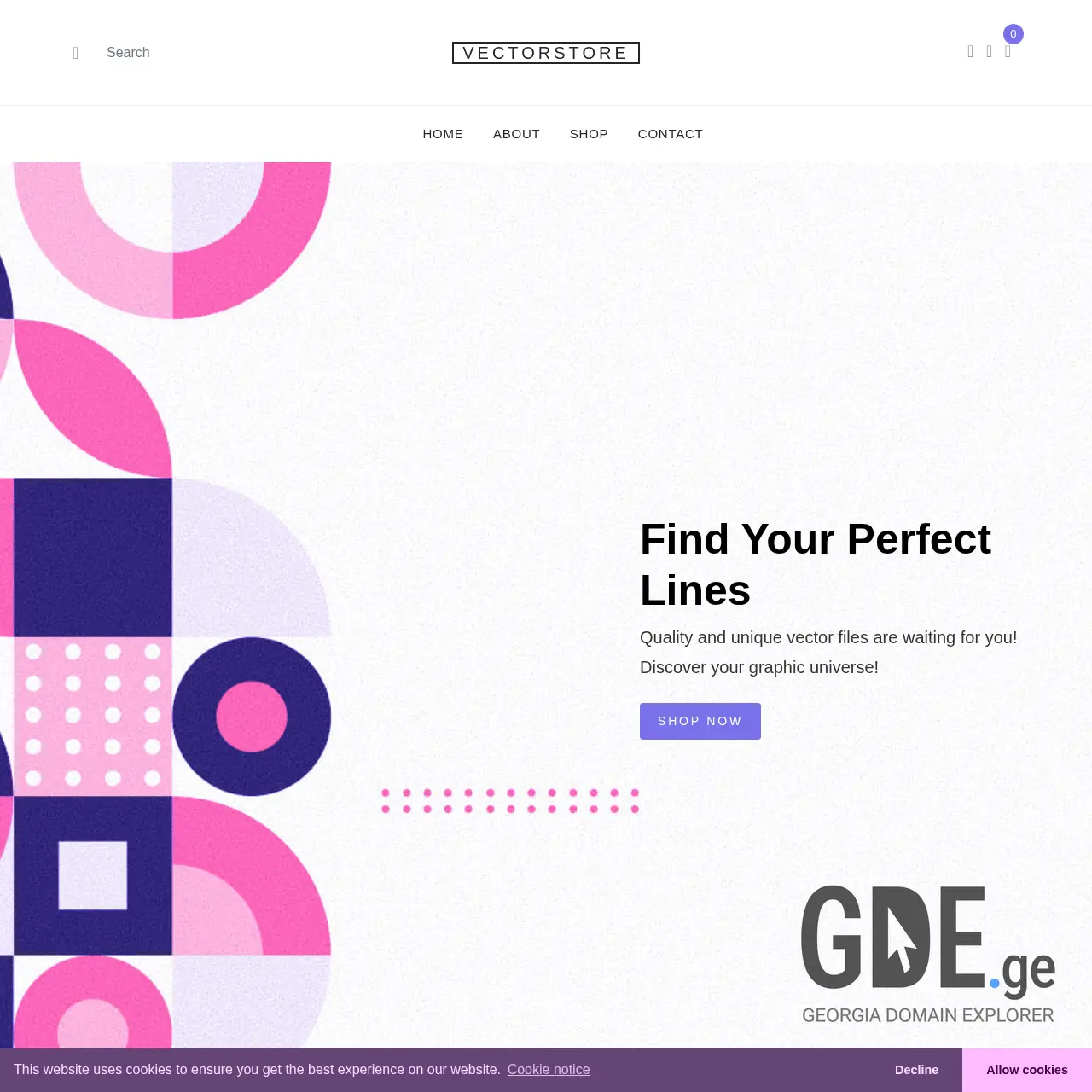 Screenshot of the site vectorstore.ge at 2025-12-13