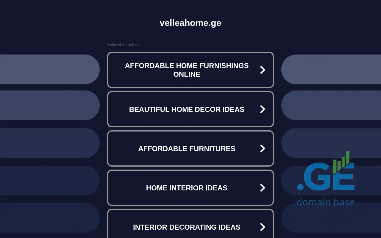 Screenshot of the site velleahome.ge