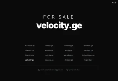 Screenshot of velocity.ge