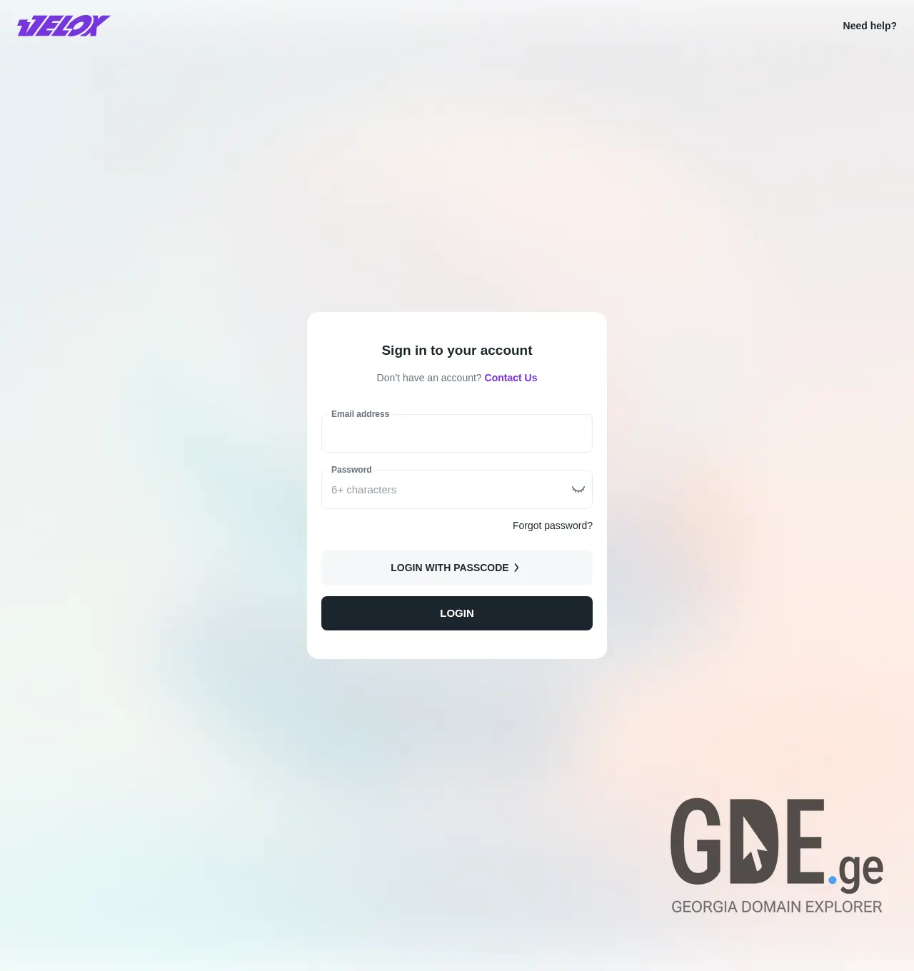 Screenshot of the site velox.ge at 2025-11-30