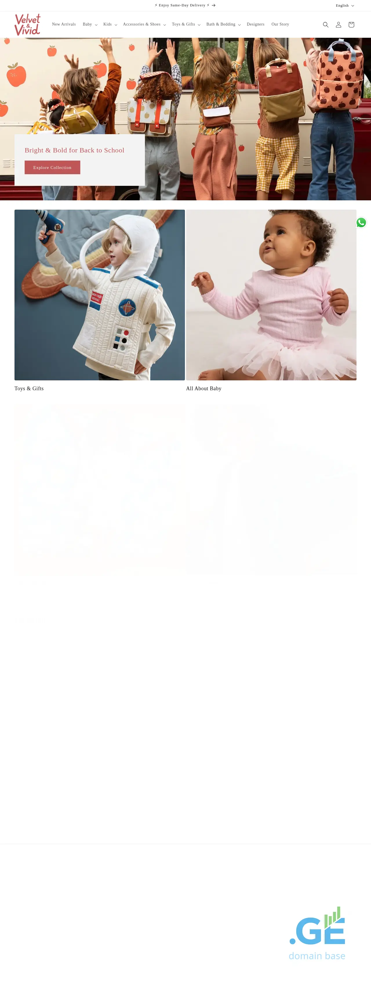 Screenshot of the site velvetandvivid.ge