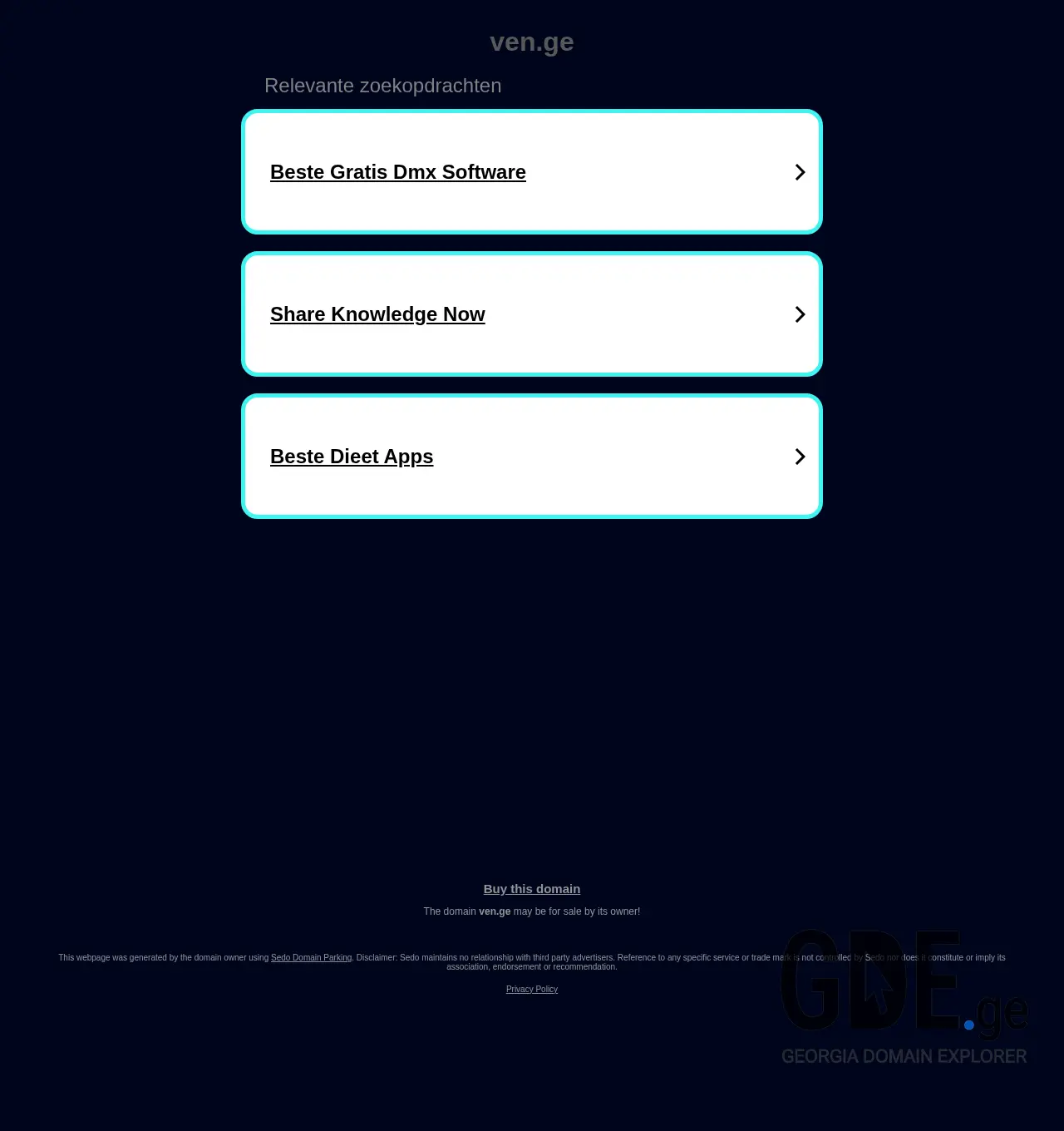 Screenshot of the site ven.ge at 2025-11-30