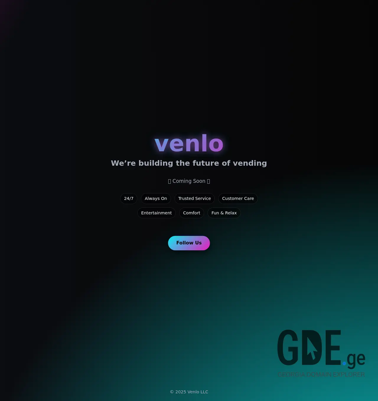 Screenshot of the site venlo.ge at 2025-12-06