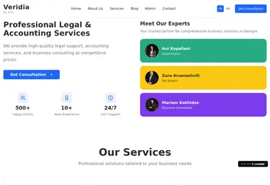 Screenshot of veridia.ge