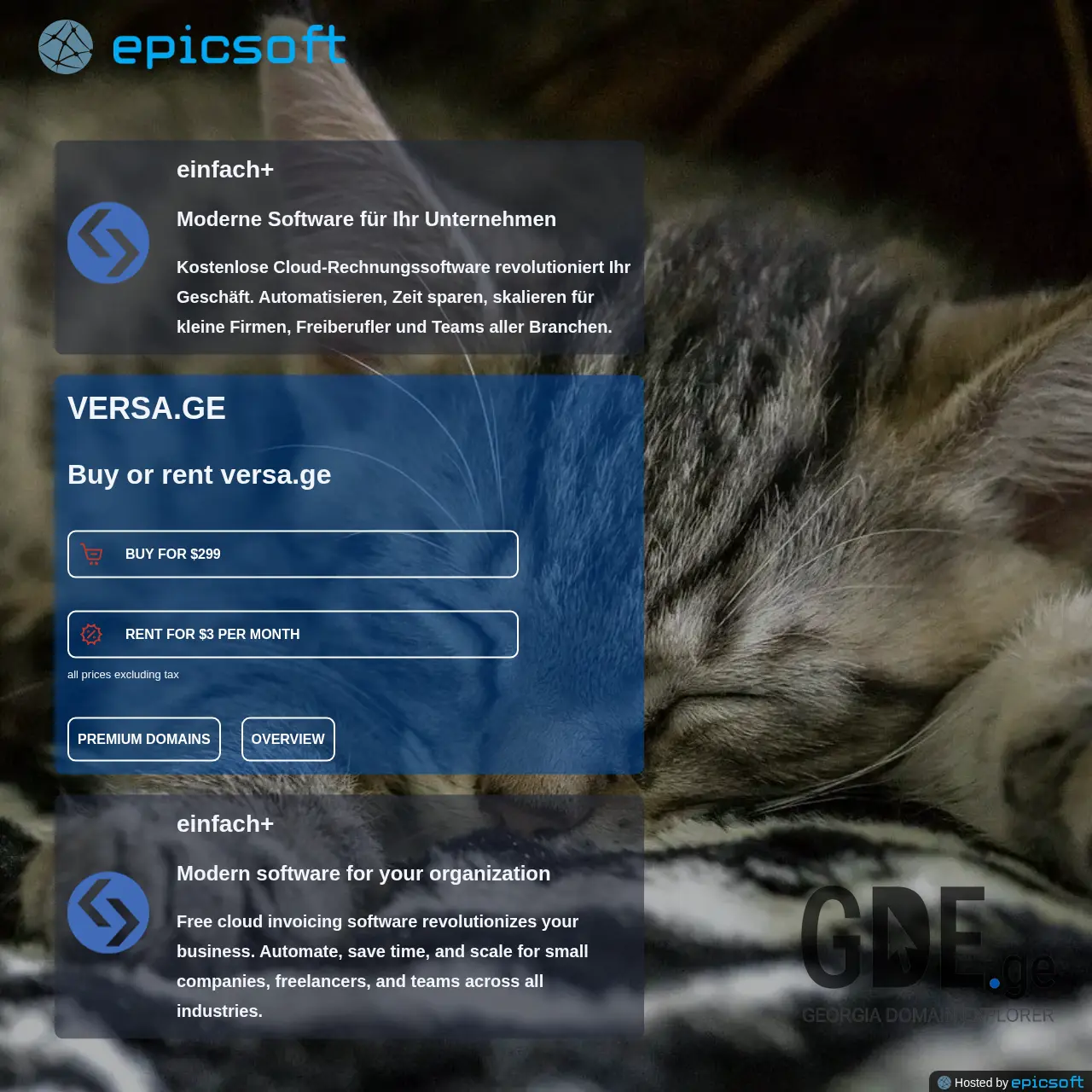 Screenshot of the site versa.ge at 2025-12-13