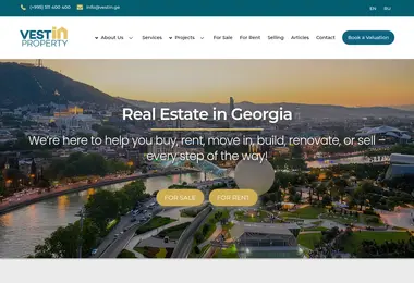 Screenshot of vestinproperty.ge