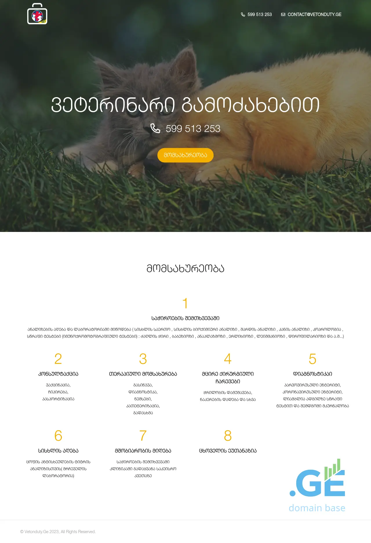 Screenshot of the site vetonduty.ge
