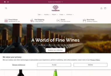 vigneron.ge-ის ეკრანის სურათი