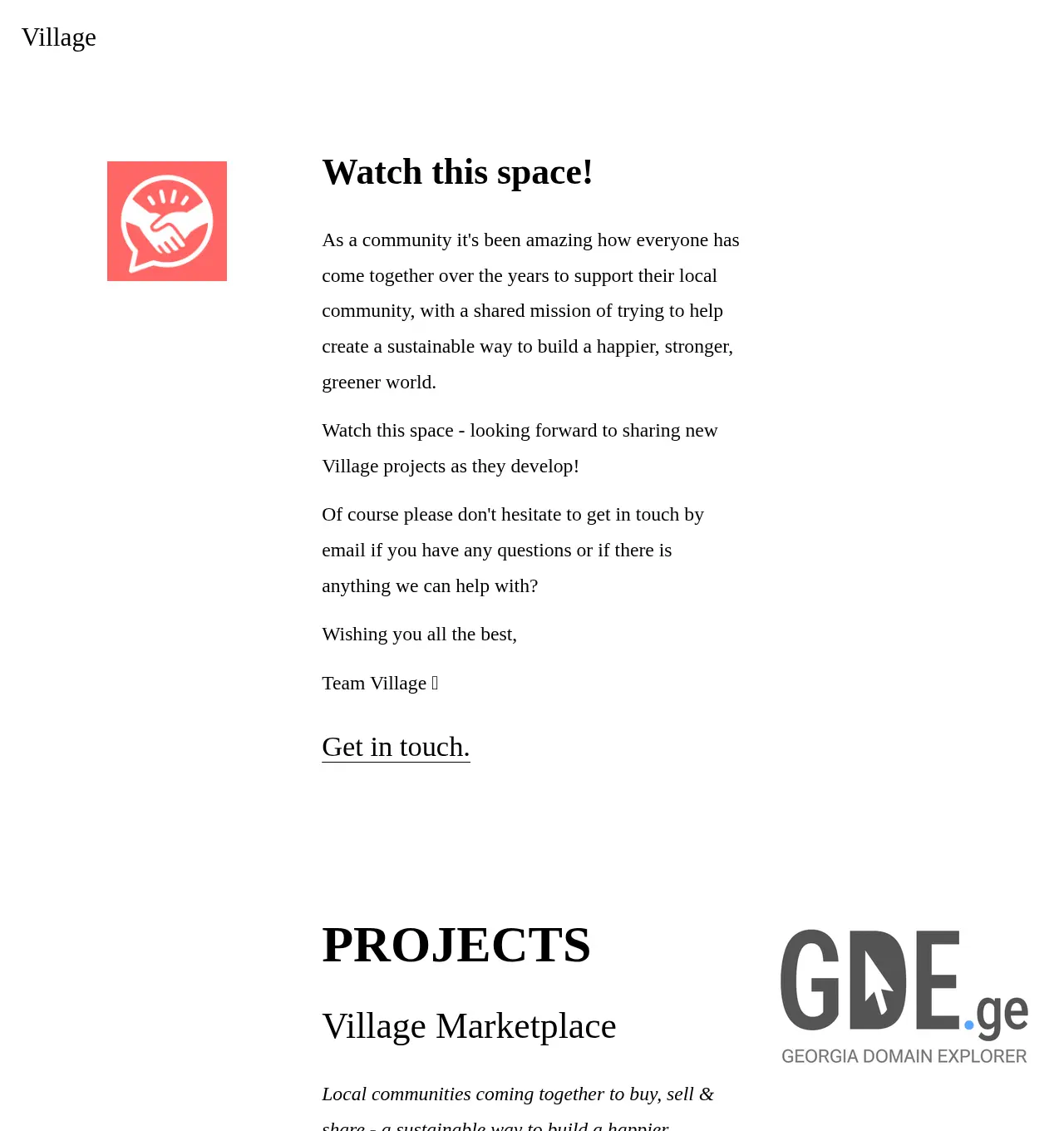 Screenshot of the site villa.ge at 2025-11-29