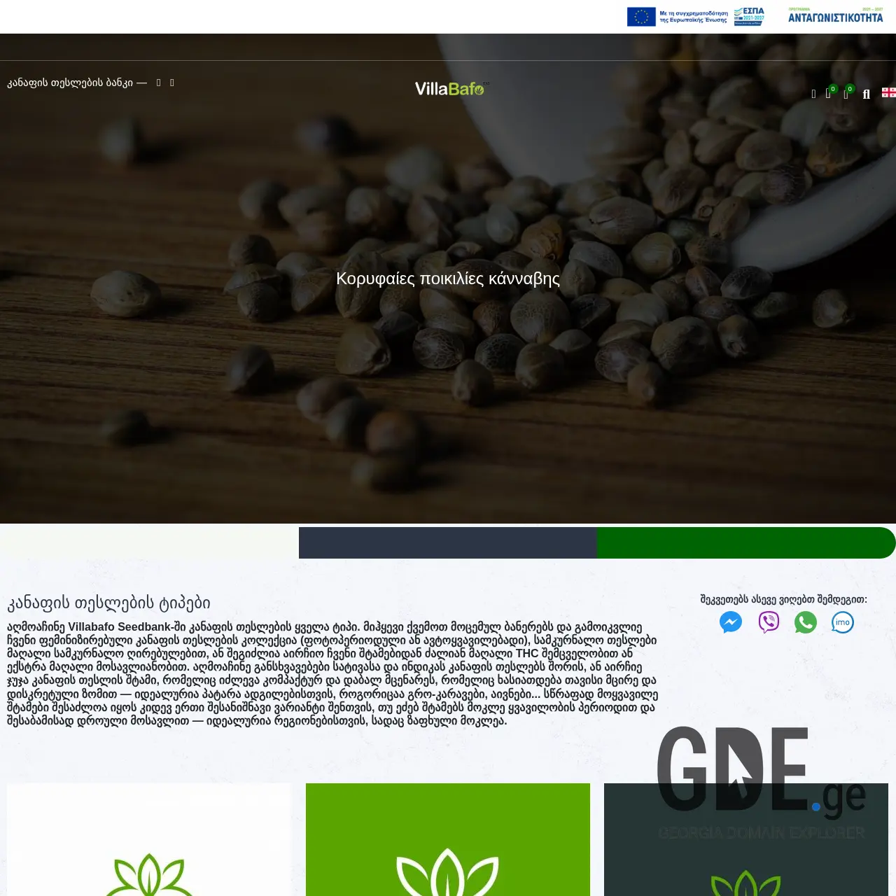 Screenshot of the site villabafo.ge at 2025-12-13