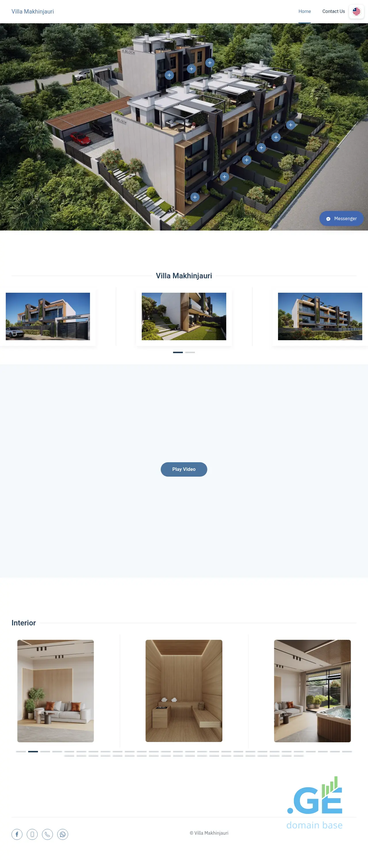 Screenshot of the site villabatumi.ge