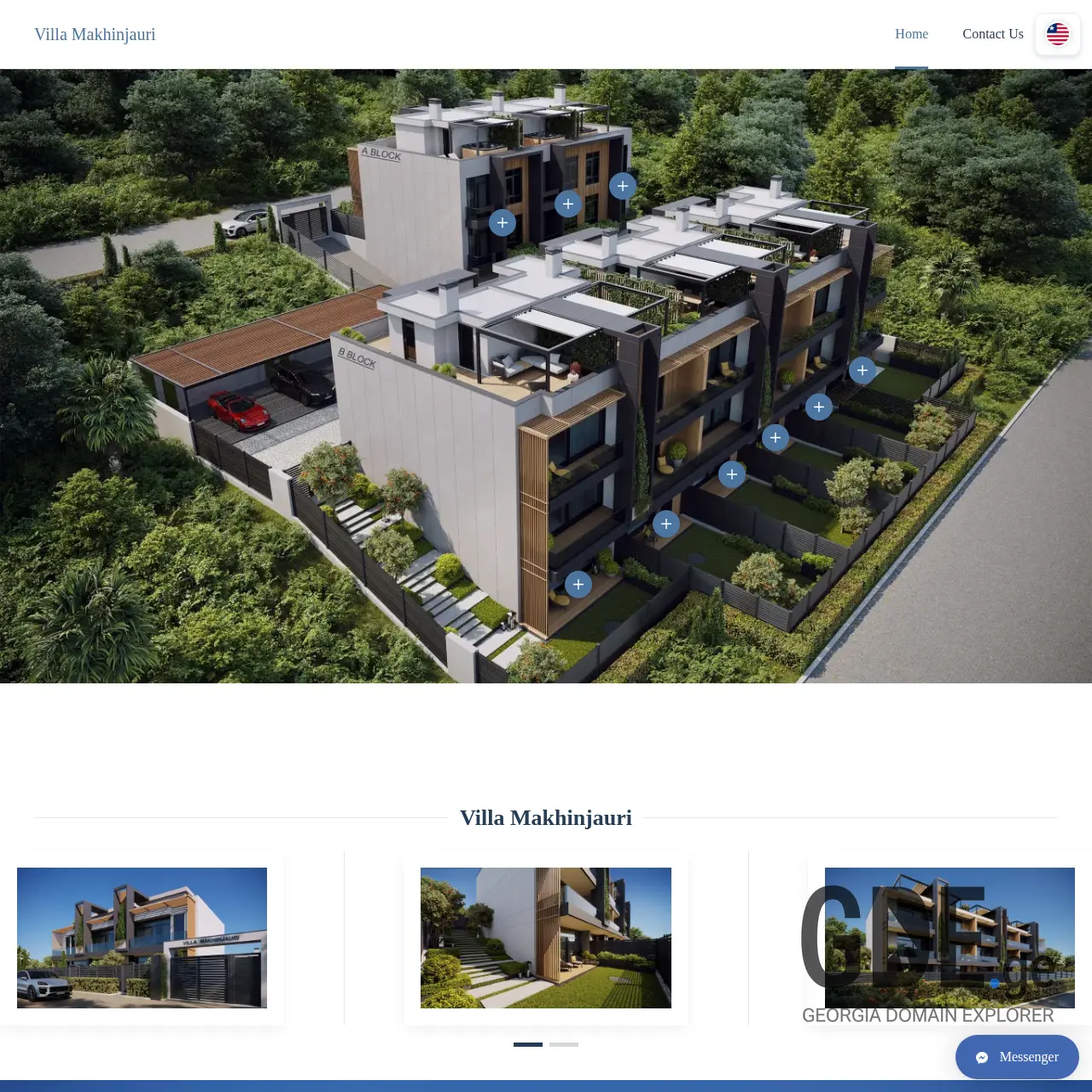 Screenshot of the site villabatumi.ge at 2025-12-12