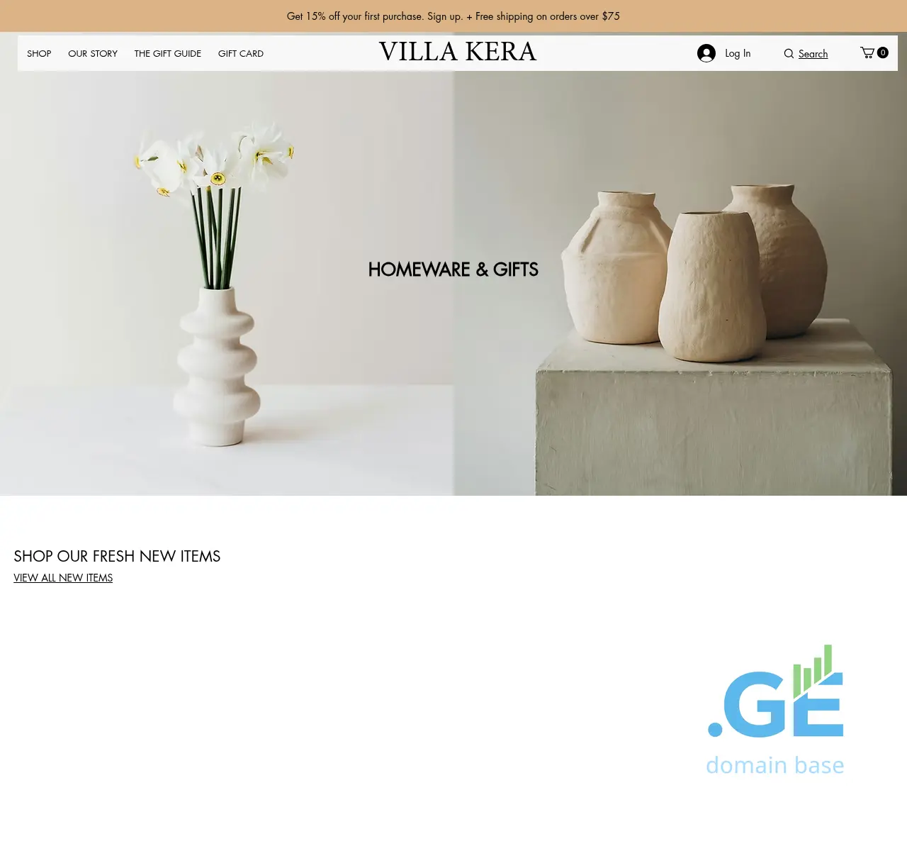 Screenshot of the site villakera.ge
