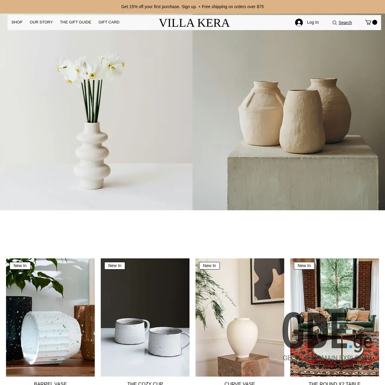 Screenshot of the site villakera.ge at 2025-12-14