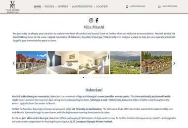 Screenshot of villamtashi.ge